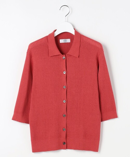 J.PRESS Ladies(J.プレス レディス)の「LINEN COTTON ポロ ニット(ニット/セーター・レディース・サックスブルー系/ブラウン系/ネイビー系/レッド系・SMALL)」の11枚目の写真