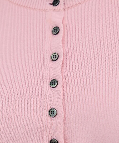 PUBLIC TOKYO（パブリックトウキョウ）の「【2026春新作】コットンシルククルーカーデ（カーディガン/ボレロ・レディース・グレー/ピンク/ホワイト/ブラック・FREE）」の6枚目の写真