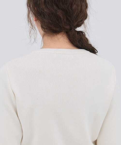 PUBLIC TOKYO（パブリックトウキョウ）の「【2026春新作】コットンシルククルーカーデ（カーディガン/ボレロ・レディース・グレー/ピンク/ホワイト/ブラック・FREE）」の22枚目の写真