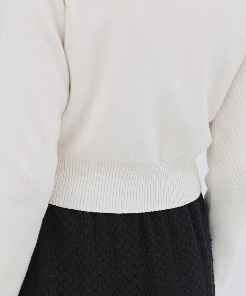 PUBLIC TOKYO（パブリックトウキョウ）の「【2026春新作】コットンシルククルーカーデ（カーディガン/ボレロ・レディース・グレー/ピンク/ホワイト/ブラック・FREE）」の21枚目の写真