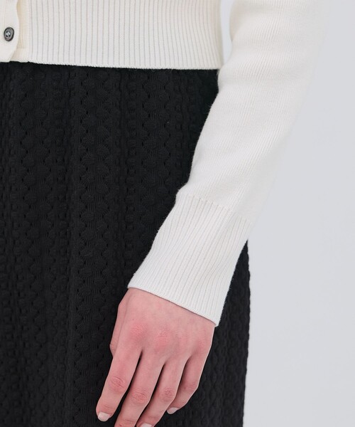 PUBLIC TOKYO（パブリックトウキョウ）の「【2026春新作】コットンシルククルーカーデ（カーディガン/ボレロ・レディース・グレー/ピンク/ホワイト/ブラック・FREE）」の19枚目の写真