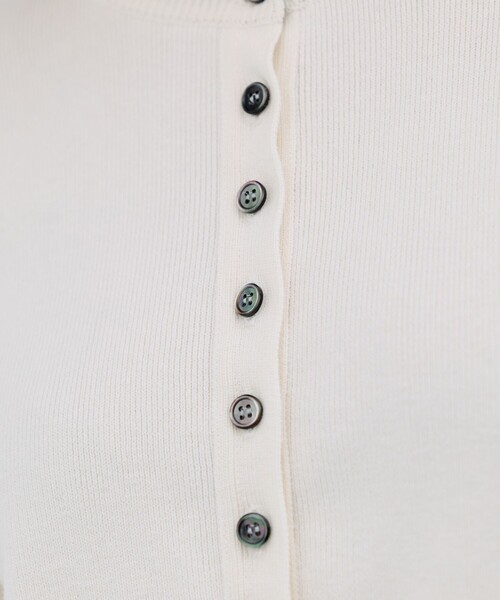 PUBLIC TOKYO（パブリックトウキョウ）の「【2026春新作】コットンシルククルーカーデ（カーディガン/ボレロ・レディース・グレー/ピンク/ホワイト/ブラック・FREE）」の7枚目の写真
