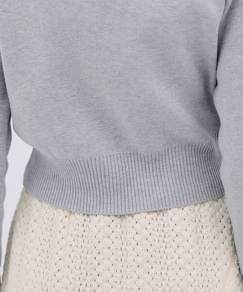 PUBLIC TOKYO（パブリックトウキョウ）の「【2026春新作】コットンシルククルーカーデ（カーディガン/ボレロ・レディース・グレー/ピンク/ホワイト/ブラック・FREE）」の15枚目の写真