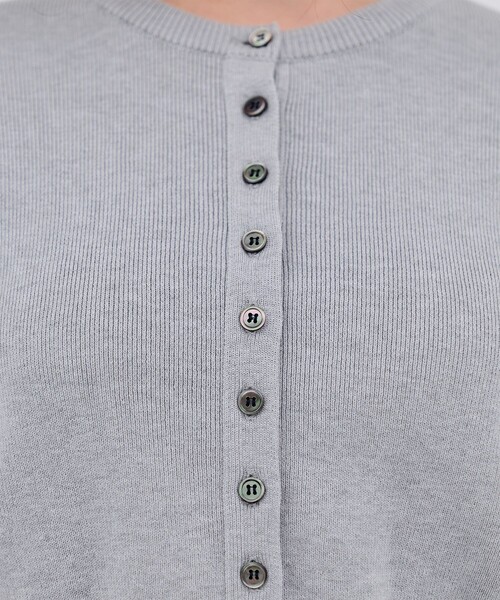 PUBLIC TOKYO（パブリックトウキョウ）の「【2026春新作】コットンシルククルーカーデ（カーディガン/ボレロ・レディース・グレー/ピンク/ホワイト/ブラック・FREE）」の8枚目の写真