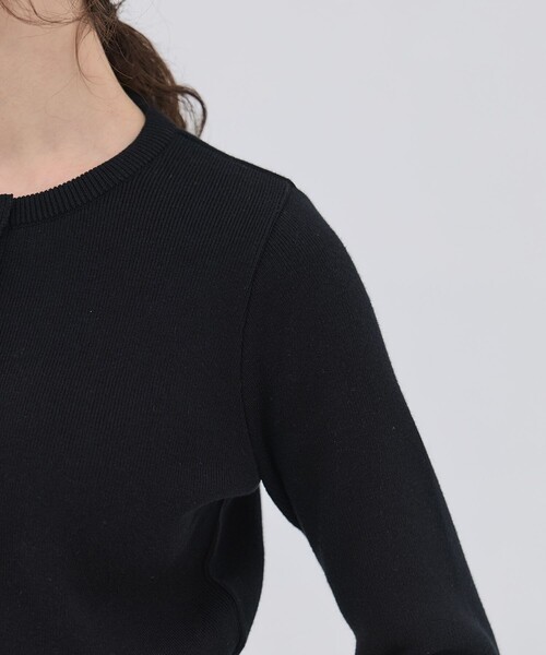 PUBLIC TOKYO（パブリックトウキョウ）の「【2026春新作】コットンシルククルーカーデ（カーディガン/ボレロ・レディース・グレー/ピンク/ホワイト/ブラック・FREE）」の12枚目の写真