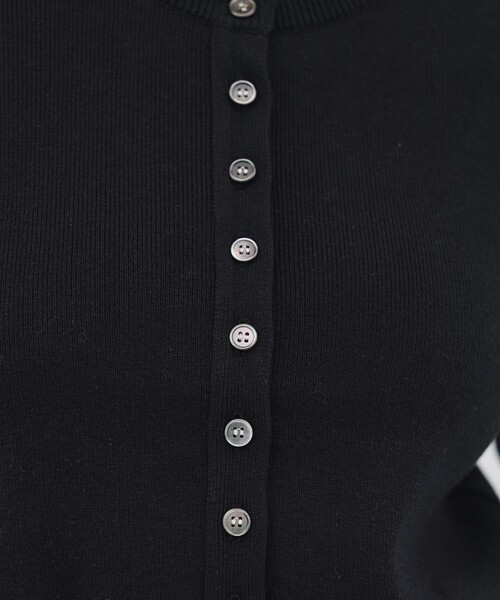 PUBLIC TOKYO（パブリックトウキョウ）の「【2026春新作】コットンシルククルーカーデ（カーディガン/ボレロ・レディース・グレー/ピンク/ホワイト/ブラック・FREE）」の5枚目の写真