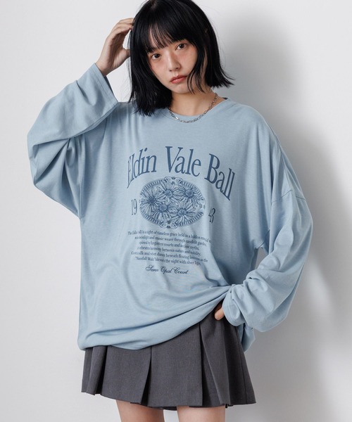 PBLIM（ページボーイリム）の「《UNISEX》フラワーシアーロンT（Tシャツ/カットソー・レディース・オフホワイト/ブルー/ブラック・FREE）」の3枚目の写真