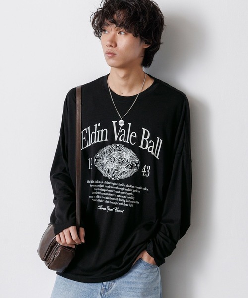 PBLIM（ページボーイリム）の「《UNISEX》フラワーシアーロンT（Tシャツ/カットソー・レディース・オフホワイト/ブルー/ブラック・FREE）」の2枚目の写真