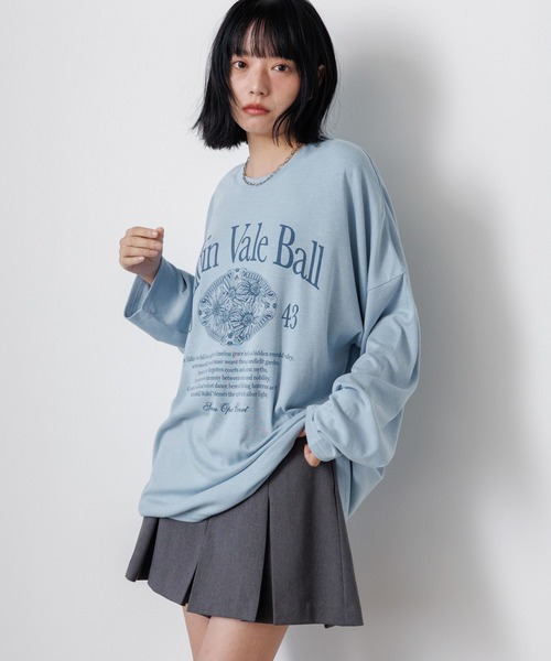 PBLIM（ページボーイリム）の「《UNISEX》フラワーシアーロンT（Tシャツ/カットソー・レディース・オフホワイト/ブルー/ブラック・FREE）」の19枚目の写真