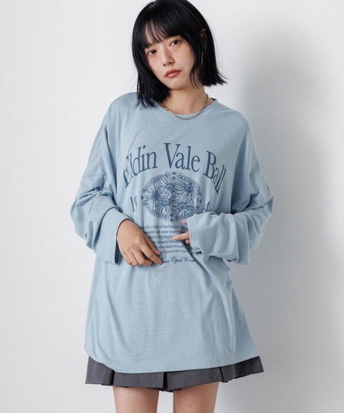 PBLIM（ページボーイリム）の「《UNISEX》フラワーシアーロンT（Tシャツ/カットソー・レディース・オフホワイト/ブルー/ブラック・FREE）」の20枚目の写真