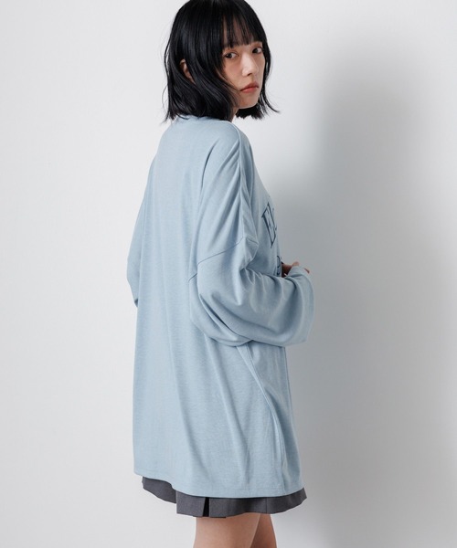 PBLIM（ページボーイリム）の「《UNISEX》フラワーシアーロンT（Tシャツ/カットソー・レディース・オフホワイト/ブルー/ブラック・FREE）」の22枚目の写真