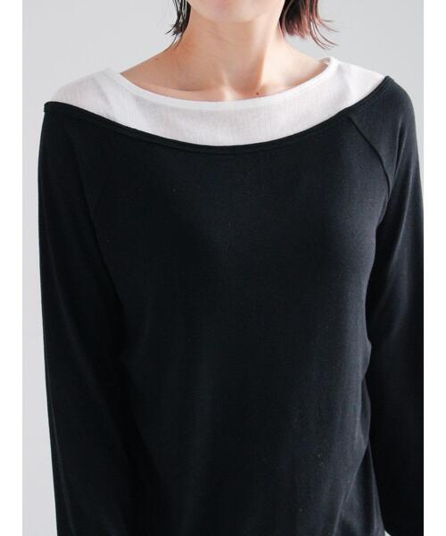 Te chichi（テチチ）の「レイヤードテレコトップス（Tシャツ/カットソー・レディース・オフホワイト/グレー/ブラック・F）」の15枚目の写真