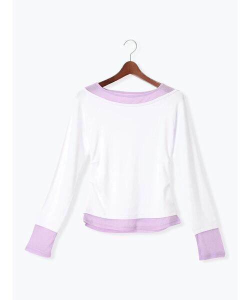 Te chichi（テチチ）の「レイヤードテレコトップス（Tシャツ/カットソー・レディース・オフホワイト/グレー/ブラック・F）」の17枚目の写真