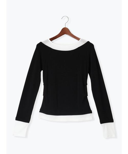 Te chichi（テチチ）の「レイヤードテレコトップス（Tシャツ/カットソー・レディース・オフホワイト/グレー/ブラック・F）」の19枚目の写真