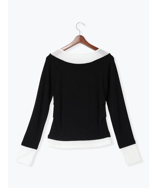 Te chichi（テチチ）の「レイヤードテレコトップス（Tシャツ/カットソー・レディース・オフホワイト/グレー/ブラック・F）」の20枚目の写真