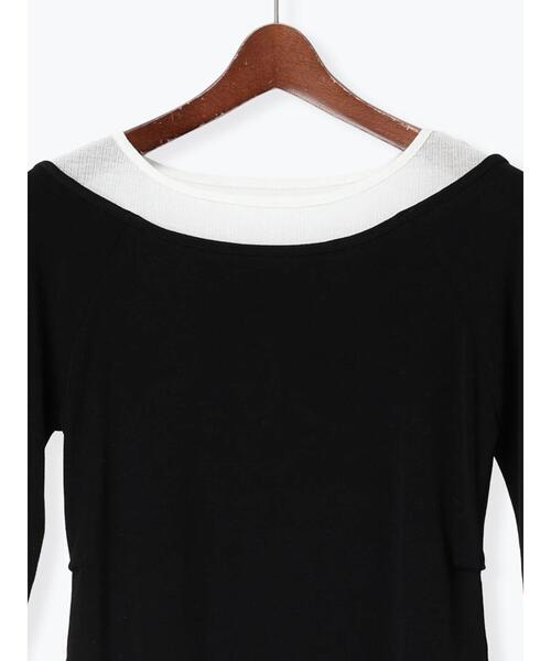 Te chichi（テチチ）の「レイヤードテレコトップス（Tシャツ/カットソー・レディース・オフホワイト/グレー/ブラック・F）」の21枚目の写真