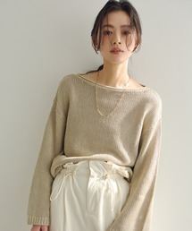 anuans | ペーパーヤーンニットプルオーバー(ニット/セーター)