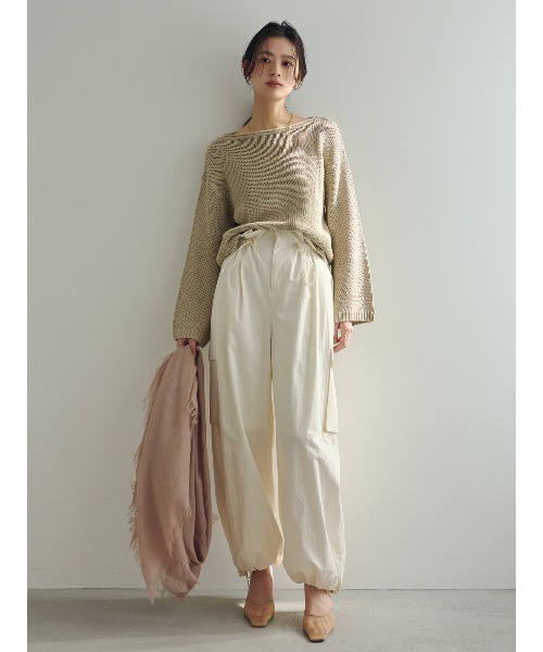 anuans(アニュアンス)の「ペーパーヤーンニットプルオーバー(ニット/セーター・レディース・ライトピンク/アイボリー/ベージュ・FREE)」の12枚目の写真