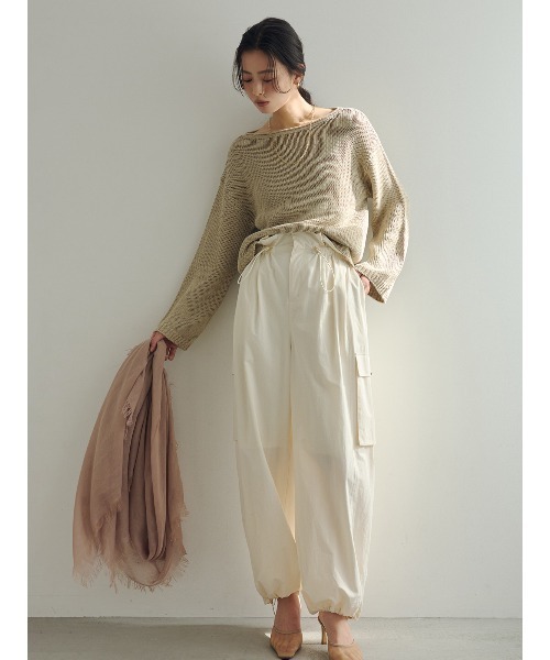 anuans(アニュアンス)の「ペーパーヤーンニットプルオーバー(ニット/セーター・レディース・ライトピンク/アイボリー/ベージュ・FREE)」の13枚目の写真