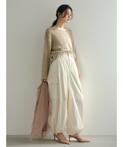 ペーパーヤーンニットプルオーバー（ニット/セーター）｜anuans（ア