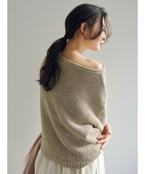 anuans(アニュアンス)の「ペーパーヤーンニットプルオーバー(ニット/セーター・レディース・ライトピンク/アイボリー/ベージュ・FREE)」の11枚目の写真