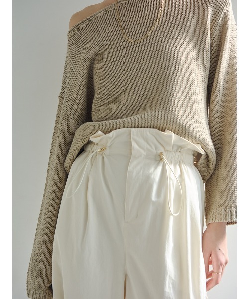 ペーパーヤーンニットプルオーバー（ニット/セーター）｜anuans（ア