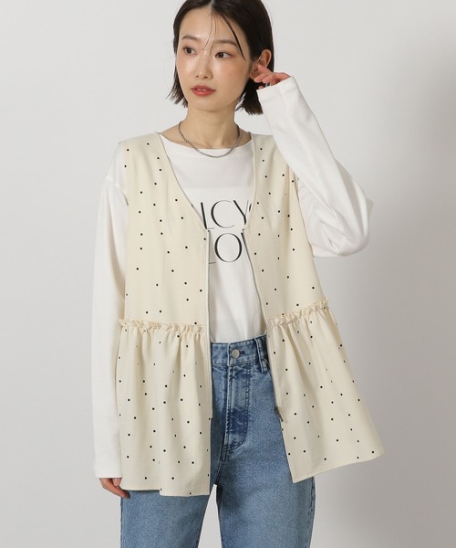 LAKOLE(ラコレ)の「サップVTGZIPべスト / 654330(ベスト・レディース・ライトベージュ/その他2/チャコール/その他1・FREE)」の4枚目の写真