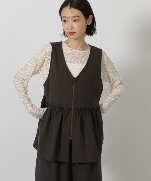 LAKOLE(ラコレ)の「サップVTGZIPべスト / 654330(ベスト・レディース・ライトベージュ/その他2/チャコール/その他1・FREE)」の12枚目の写真