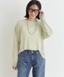 HONEYSUCKLE ROSE(ハニーサックルローズ)シアーラウンドヘム長袖Tシャツ