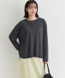 Right-on | HONEYSUCKLE ROSE(ハニーサックルローズ)シアーラウンドヘム長袖Tシャツ(Tシャツ/カットソー)