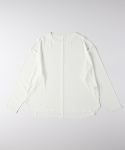 Right-on(ライトオン)の「HONEYSUCKLE ROSE(ハニーサックルローズ)シアーラウンドヘム長袖Tシャツ(Tシャツ/カットソー・レディース・オフホワイト/ダークグレー/イエロー/ピンク・L/M)」の21枚目の写真