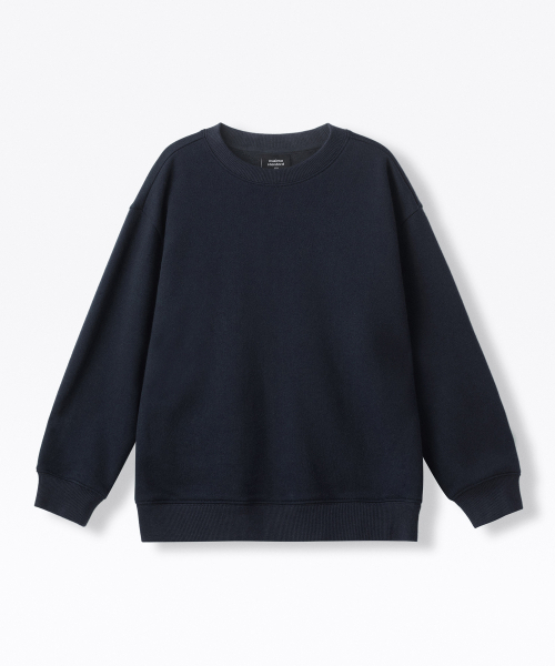 MUSINSA STANDARD KIDS（ムシンサスタンダードキッズ）の「起毛オーバーサイズスウェットシャツ [ネイビー]（スウェット・レディース・その他・100/110/120/130/140/150/160）」の2枚目の写真