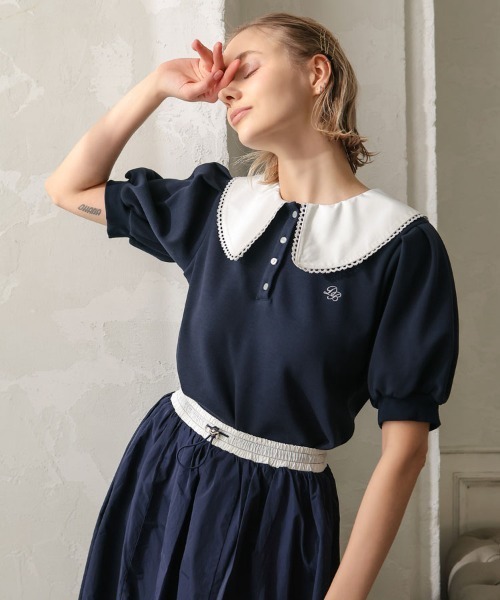 スカラップレースポロ（Tシャツ/カットソー）｜DONOBAN（ドノバン）の