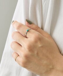 ear PAPILLONNER | 《スターリングシルバー使用》ポイントターコイズ細リング(ブレスレット)