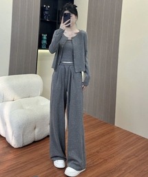 Lips（リップス）の「パンツセットアップ/スリーピース/パンツ+カーディガン+インナー（セットアップ）」