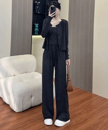 Lips（リップス）の「パンツセットアップ/スリーピース/パンツ+カーディガン+インナー（セットアップ）」