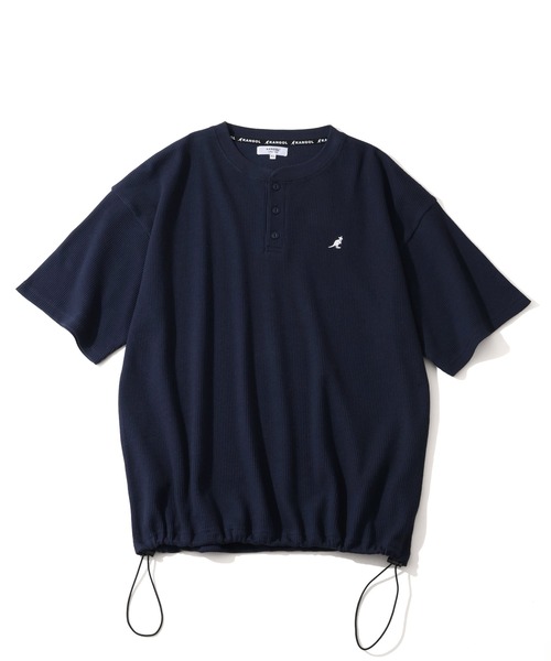 KANGOL(カンゴール)の「【KANGOL/カンゴール】別注 ワッフル ロゴ刺繍 ヘンリーネック Tシャツ(Tシャツ/カットソー・メンズ・カーキ/ブラック/オフホワイト/チャコールグレー/アッシュグレー/ネイビー・M/XL/L)」の12枚目の写真