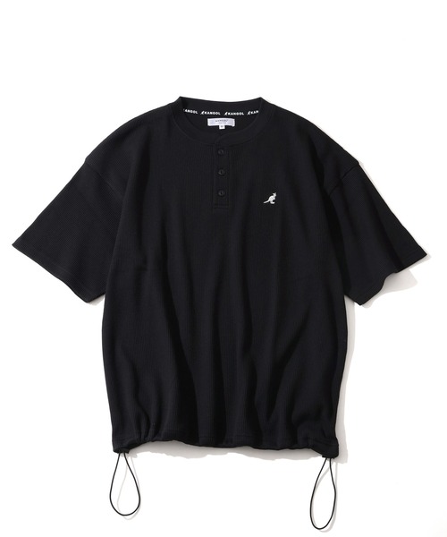 KANGOL(カンゴール)の「【KANGOL/カンゴール】別注 ワッフル ロゴ刺繍 ヘンリーネック Tシャツ(Tシャツ/カットソー・メンズ・カーキ/ブラック/オフホワイト/チャコールグレー/アッシュグレー/ネイビー・M/XL/L)」の8枚目の写真