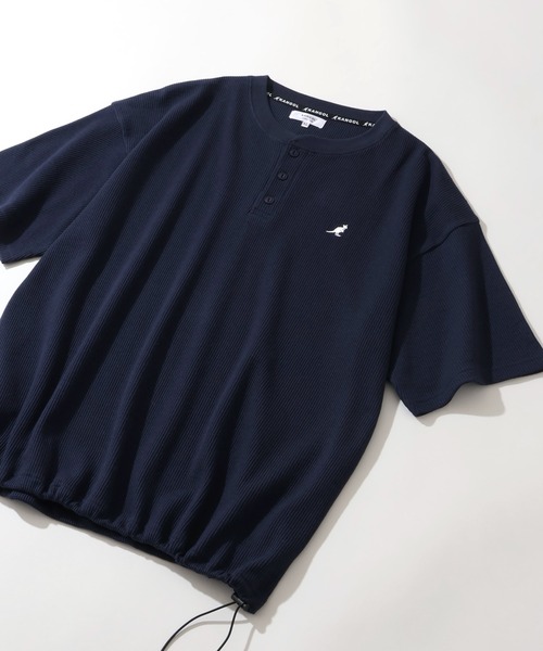 KANGOL(カンゴール)の「【KANGOL/カンゴール】別注 ワッフル ロゴ刺繍 ヘンリーネック Tシャツ(Tシャツ/カットソー・メンズ・カーキ/ブラック/オフホワイト/チャコールグレー/アッシュグレー/ネイビー・M/XL/L)」の19枚目の写真