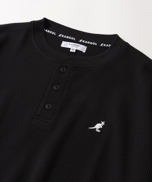 KANGOL(カンゴール)の「【KANGOL/カンゴール】別注 ワッフル ロゴ刺繍 ヘンリーネック Tシャツ(Tシャツ/カットソー・メンズ・カーキ/ブラック/オフホワイト/チャコールグレー/アッシュグレー/ネイビー・M/XL/L)」の20枚目の写真