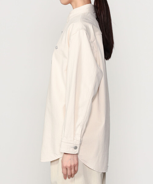 DANTON(ダントン)の「DANTON | カツラギコットン ロングシャツジャケット WOMEN(その他アウター・レディース・アイボリー・36)」の4枚目の写真