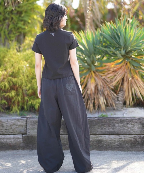 PUMA(プーマ)の「PUMA/プーマ PPG WOVEN PANTS WIDE LEG W ロンパン 637475(その他パンツ・レディース・ブラック/グレー・L/M)」の5枚目の写真