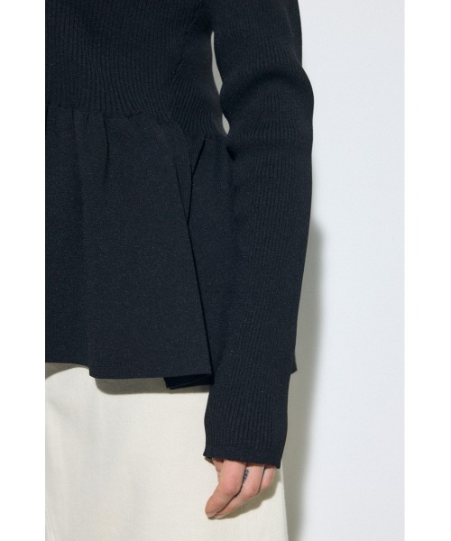 AZUL by moussy(アズールバイマウジー)の「ペプラムカーディガン(カーディガン/ボレロ・レディース・ブラック/アイボリー/グレー・FREE)」の19枚目の写真