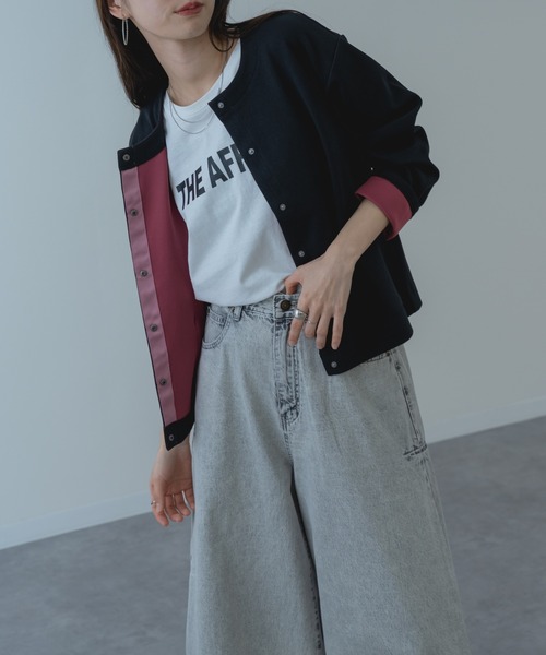refinedworks(リファインドワークス)の「【refinedworks】配色 が可愛い ダブルフェイス カーディガン(カーディガン/ボレロ・レディース・ブラック/グレー・FREE)」の17枚目の写真