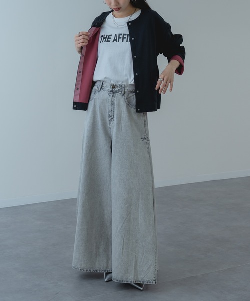 refinedworks(リファインドワークス)の「【refinedworks】配色 が可愛い ダブルフェイス カーディガン(カーディガン/ボレロ・レディース・ブラック/グレー・FREE)」の18枚目の写真
