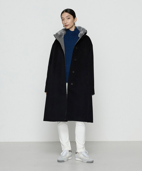 K.T KIYOKO TAKASE(キヨコタカセ)の「〔 TALLサイズ 〕 アンゴラウール スタンドフーデットコート(その他アウター・レディース・ブラウン・15号)」の13枚目の写真