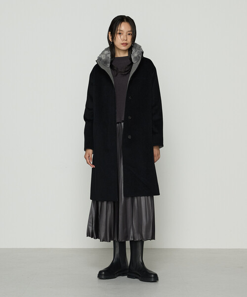 K.T KIYOKO TAKASE(キヨコタカセ)の「〔 TALLサイズ 〕 アンゴラウール スタンドフーデットコート(その他アウター・レディース・ブラウン・15号)」の15枚目の写真