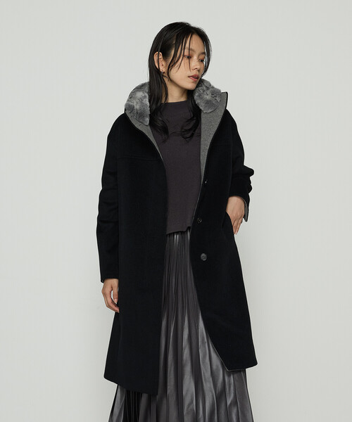 K.T KIYOKO TAKASE(キヨコタカセ)の「〔 TALLサイズ 〕 アンゴラウール スタンドフーデットコート(その他アウター・レディース・ブラウン・15号)」の17枚目の写真