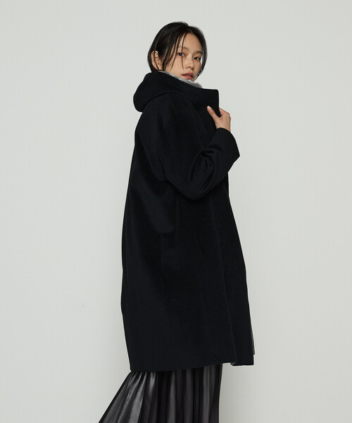 K.T KIYOKO TAKASE(キヨコタカセ)の「〔 TALLサイズ 〕 アンゴラウール スタンドフーデットコート(その他アウター・レディース・ブラウン・15号)」の18枚目の写真