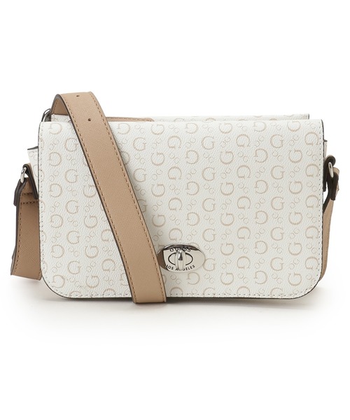 Guess(ゲス)の「BURNABY Mini Crossbody Flap ショルダーバッグ(ショルダーバッグ・レディース・ホワイト/ブラック・ONE SIZE)」の2枚目の写真
